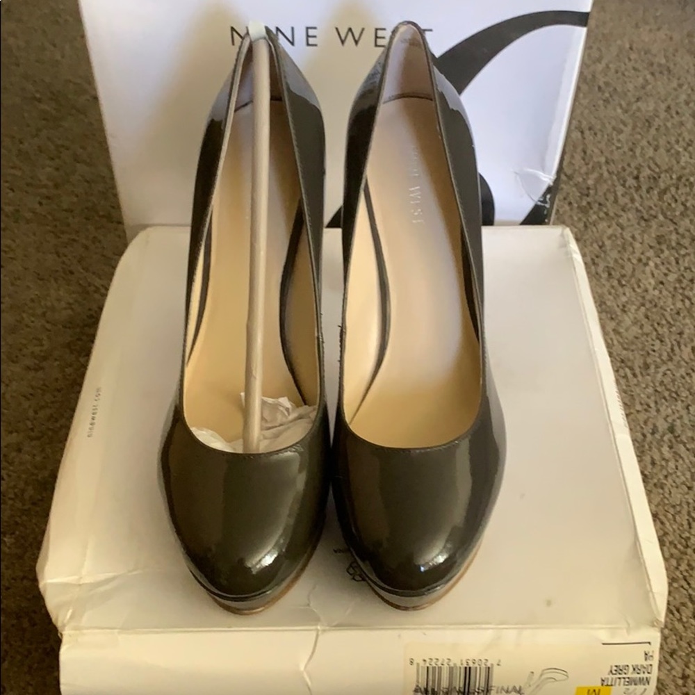 Nine West dark grey heels